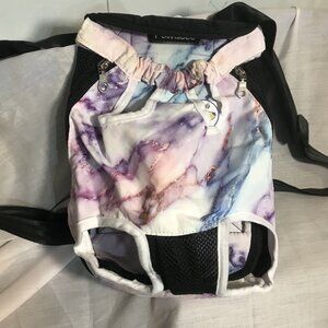 Pawaboo Pet Carrier Pastel Marble Print Size Small Stylish Dog & Cat Travel